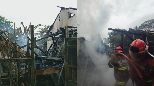 Diduga Korsleting Listrik, Satu Unit Rumah di Kampung Munjul Mangkubumi Tasikmalaya Ludes Terbakar