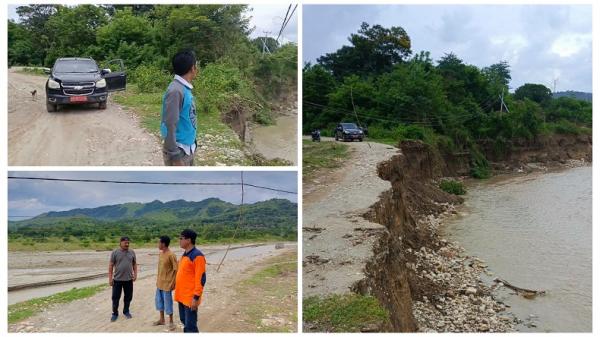 Luapan Banjir Sungai Kakaha di Kecamatan Ngadu Ngala, Jalan Propinsi dan Juga Listrik Putus