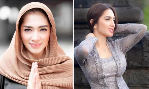 Pesona Angel Karamoy Pakai Gamis dan Hijab, Netizen: Makasih bidadariku!