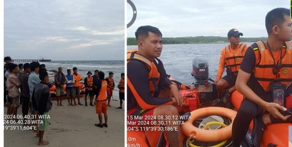 Anggota Pos SAR Waingapu dan Warga Berjibaku Lawan Angin dan Gelombang Cari Kades Daha Elu