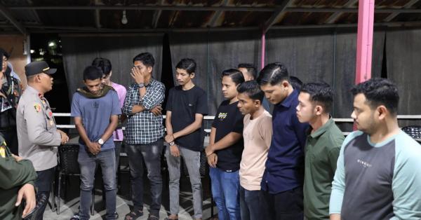 Belasan Pemuda Terjaring Dalam Razia Gabungan Perdana Malam Ramadhan