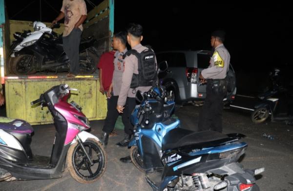 Polisi Tindak Tegas Balap Liar di Sabah Balau, Ratusan Motor Diamankan