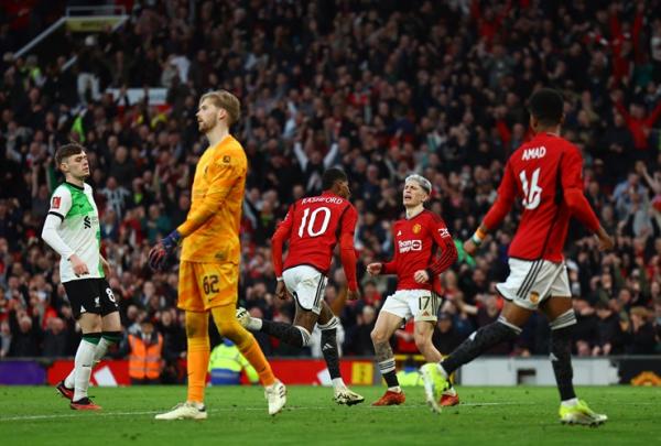 Man. United Lolos ke Semi Final Piala FA Usai Menang Dramatis Lawan Liverpool
