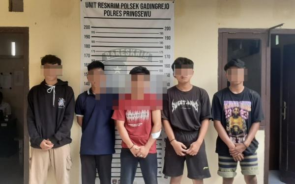 5 Remaja Diamankan Polisi dan Warga saat Hendak Perang Sarung di Gadingrejo