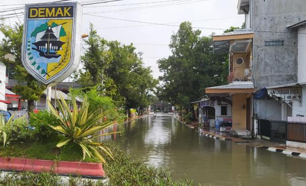 Banjir Meluas, Akses Jalan Alun-alun Demak Lumpuh Terendam hingga 60 Cm