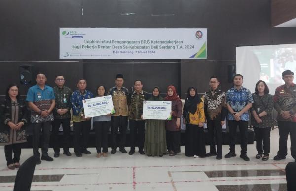 BPJamsostek Tanjung Morawa bersama Pemkab Deliserdang Komit Lindungi Pekerja Rentan