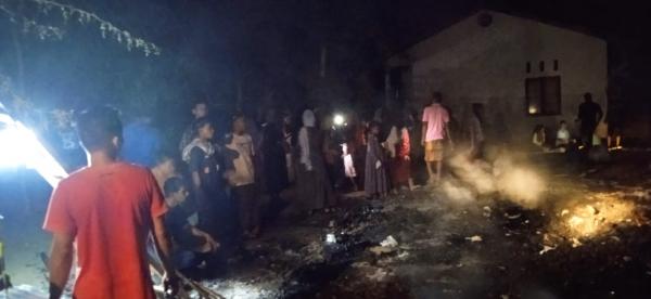 Berduka ,Jelang Berbuka Puasa Satu Unit Rumah Kaum Dhuafa Bantuan TNI Hangus Terbakar