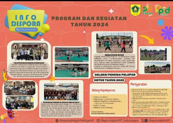 Program dan Kegiatan 2024 Dispora Kabupaten Bogor