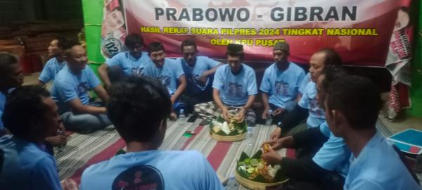 Relawan Bolo Gibran dan Bolo Mase Gelar Syukuran Kemenangan Prabowo-Gibran di Nganjuk