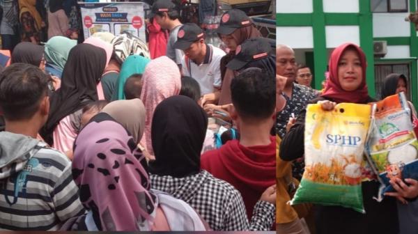Ratusan Warga Antre Berburu Beras SPHP di Operasi Pasar Murah Kota Banjar