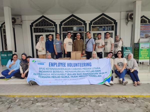 Sambut Ramadhan, BPJS Ketenagakerjaan Medan Utara Gelar Aksi Sosial di Masjid