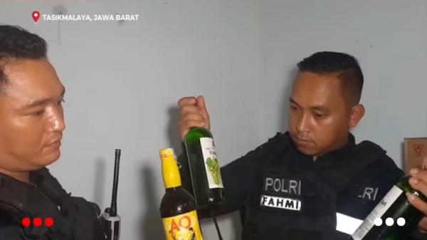Ribuan Botol Miras Disita Polisi dari Rumah Mewah di Kota Tasikmalaya, Stok untuk Lebaran Idul Fitri