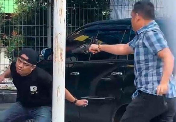 Viral di Medsos Oknum Polisi di Palembang Tembak Debt Collector