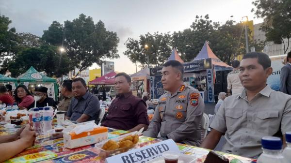 Kapolda Sulut Buka Puasa Bersama di Festival Kuliner Ramadhan Kawasan Megamas Manado