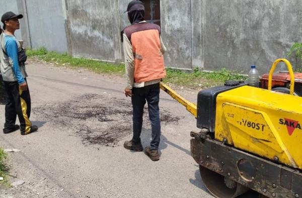 Perbaikan Jalan Rusak di Desa Ngudirejo, Dinas PUPR Jombang Ingin Kenyamanan Pengguna Jalan Terjamin