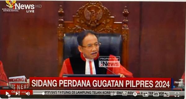 Hakim Anwar Usman tidak Hadir, Sidang Perdana Sengketa Pilpres 2024 di Mahkamah Konstitusi