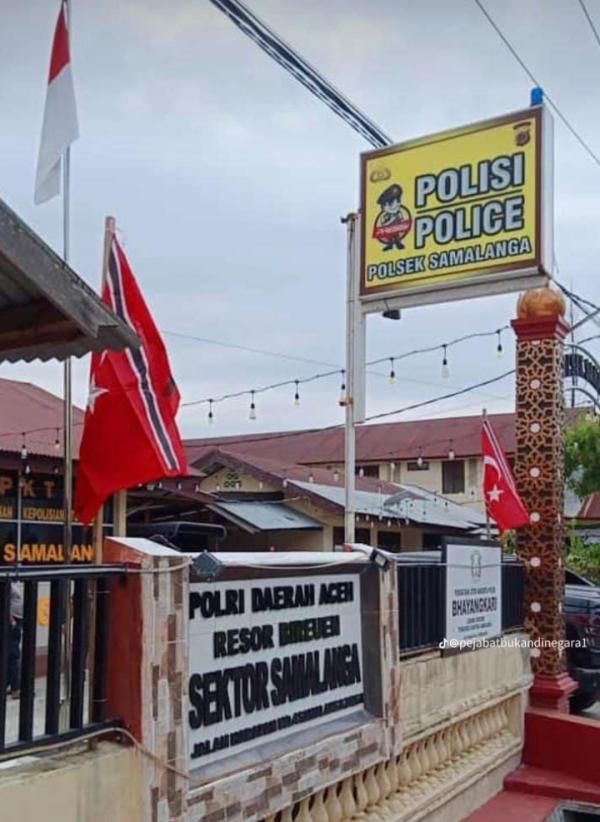Ini Kata Polisi Soal Video Pemasangan Bendera Bulan Bintang di Polsek Samalanga Bireuen
