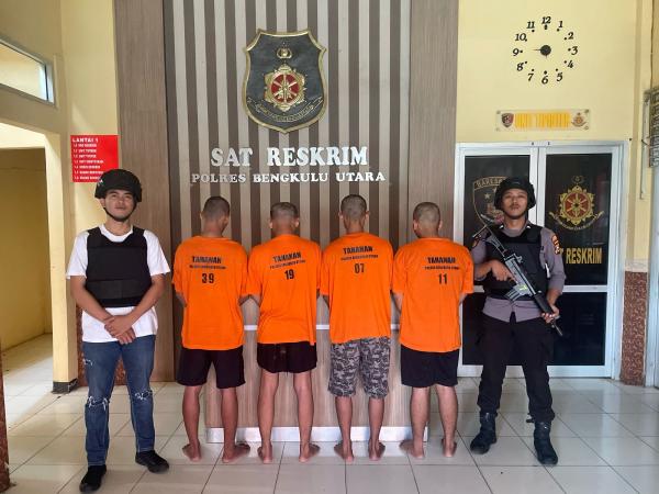 Pelaku Penganiayaan Sopir dan Kernet di Bengkulu Utara diamankan Petugas, 4 Diantaranya Masih Bocah 