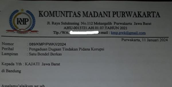 Kasus Dugaan Korupsi DBHP Pemkab Purwakarta, KMP Apresiasi Kinerja Kejati Jabar
