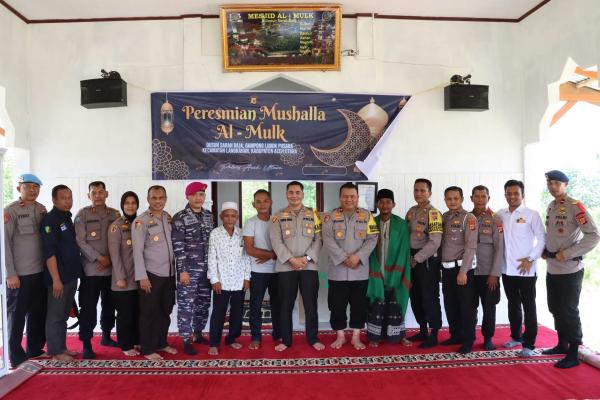 Alhamdulillah, Kapolres Aceh Utara Resmikan Pembangunan Mushalla Al-Mulk di Sarah Raja