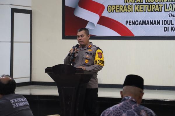 Dalam Rangka Pengamanan Hari Raya Idul Fitri, Polres Dumai Jajaran Polda Riau Gelar Rapat Koordinasi