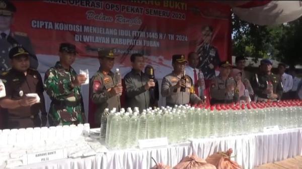 Polres Tuban Musnahkan 38.000 Butir Pil Karnopen Hasil Operasi Pekat