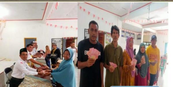 Pemerintah Kampung Beringin Jaya Salurkan BLT Dana Desa Ekstrem Tahap Pertama
