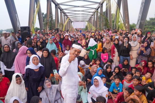 Bahagianya Warga, Jembatan Penghubung Purwakarta-Subang yang Dibangun KDM Kini Sudah Bisa Dilalui