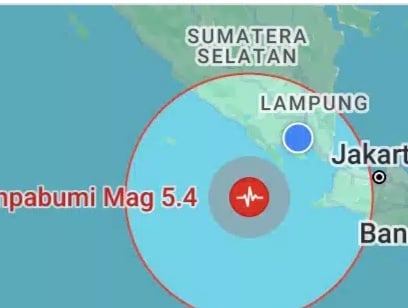Gempa Guncang Tanggamus 5,4 SR