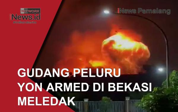 Detik-detik Gudang Peluru Yon Armed di Bekasi Meledak, Kobaran Api Membumbung Tinggi