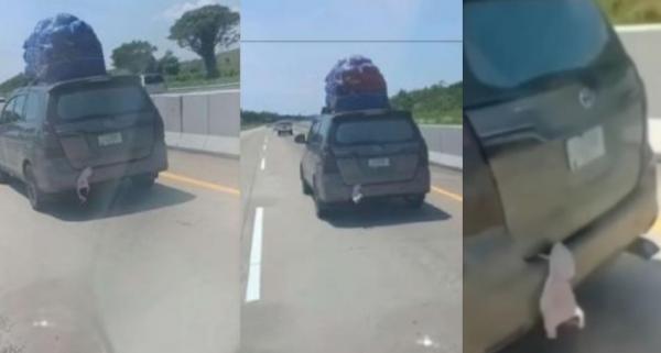 Viral Pakaian Dalam Wanita Nyangkut di Bagasi Mobil Saat Mudik, Netizen : Kacamata Anti Silau!