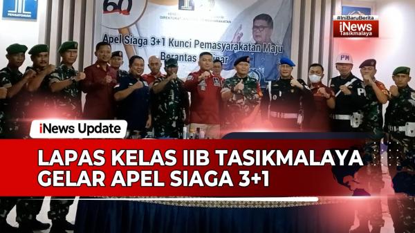 VIDEO: Lapas Kelas IIB Tasikmalaya Gelar Apel Siaga 3+1,  Kamar WBP Disidak Petugas Gabungan