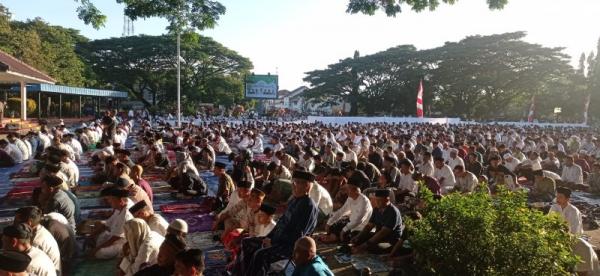 Khotib Sholat Idul Fitri di Alun-alun Rangkasbitung Ungkapkan Karakter Orang Bertaqwa