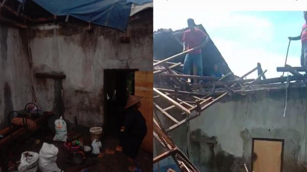 Hujan Lebat Semalaman, Rumah Warga di Ciamis Ambruk