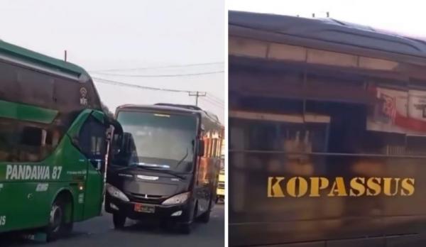 Viral Bus Kopassus Pukul Mundur Sopir Bus Pandawa 87 Nekat Lawan Arus saat Jalan Macet