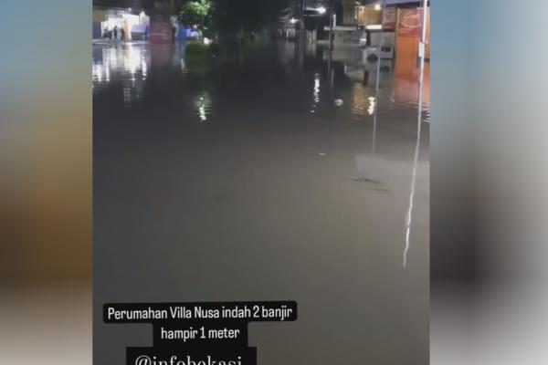 Air Kiriman dari Bogor, Sejumlah Permukiman di Bekasi Terendam Banjir