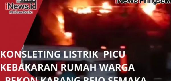 Video Kebakaran Hebat Landa Rumah di Karang Rejo,Tanggamus
