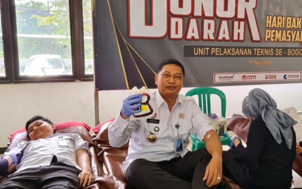 Sambut HBP ke-60 Pegawai Rutan Kelas I Depok Ikuti Kegiatan Donor Darah