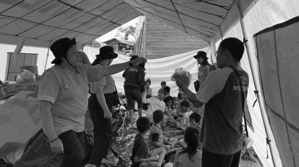 CCGT Berikan Trauma Healing Kepada Korban Bencana Longsor di Palangka Tana Toraja