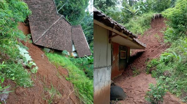 Hujan Deras Sebabkan Tebing Longsor di Ciamis, 2 Rumah Terkena Dampak