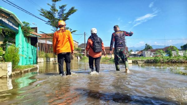 Banjir Sungai Citanduy di Dusun Cikopeng Panumbangan Ciamis Mulai Surut