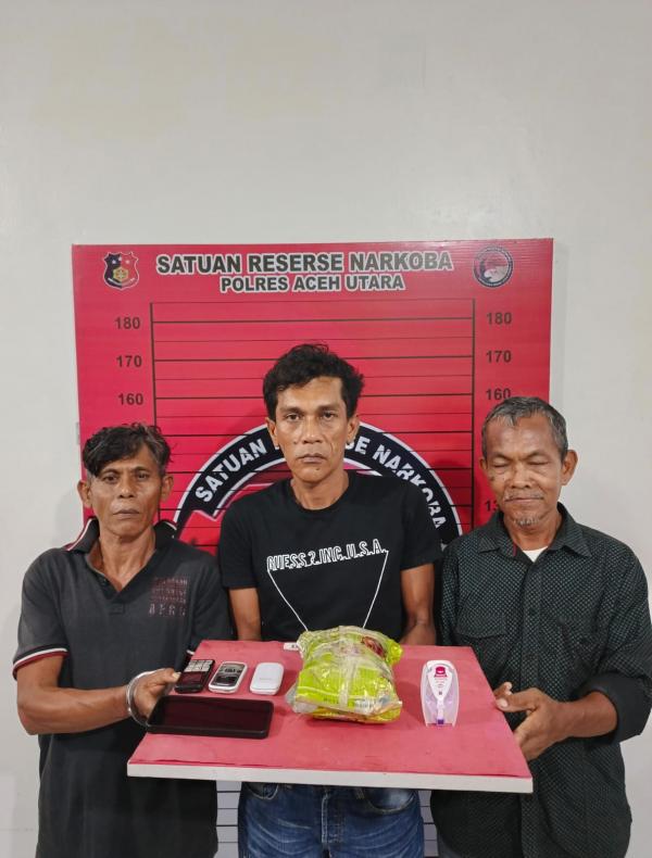 Info Masyarakat Polres Aceh Utara Tangkap Tiga Pria, 1kg Sabu Diamankan