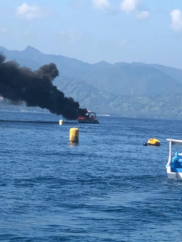 Kapten Speedboat Terbakar di Gili Trawangan