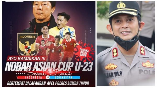 Polres Sumba Timur Siap Gelar Nonton Bareng Timnas Indonesia U-23 Vs Uzbekistan