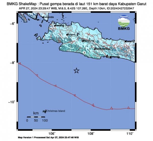 Gempa Magnitudo 6,5 Guncang Garut dan Terasa Hingga Jakarta