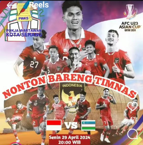 Dukung Timnas Garuda, PWKS Gelar Nobar Semifinal Indonesia Versus Uzbekistan