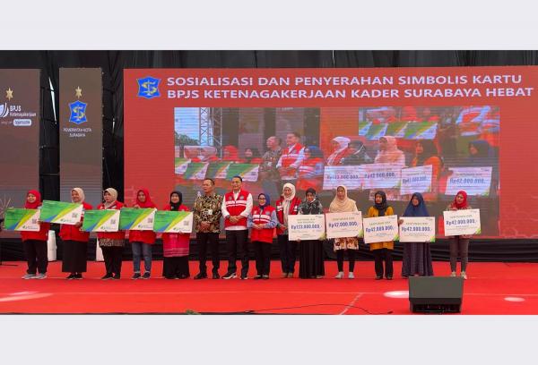 Puluhan Ribu Kader Surabaya Hebat Terlindungi BPJS Ketenagakerjaan
