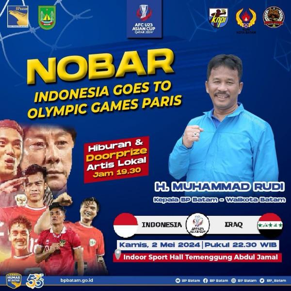 BP dan Pemko Batam Gelar Nobar Timnas Indonesia vs Irak U-23