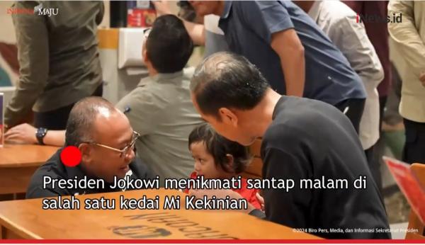 Momen Presiden Jokowi Makan Malam Mie Kekinian saat Kunjungan Kerja ke Lombok