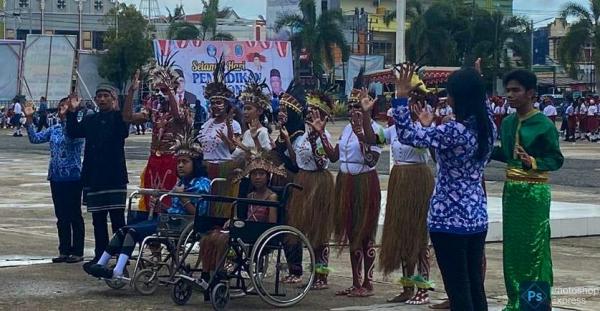 Meriahkan Hardiknas Tingkat Provinsi PBD, Pelajar SLB Kota Sorong Tampilkan Seni dan Budaya
